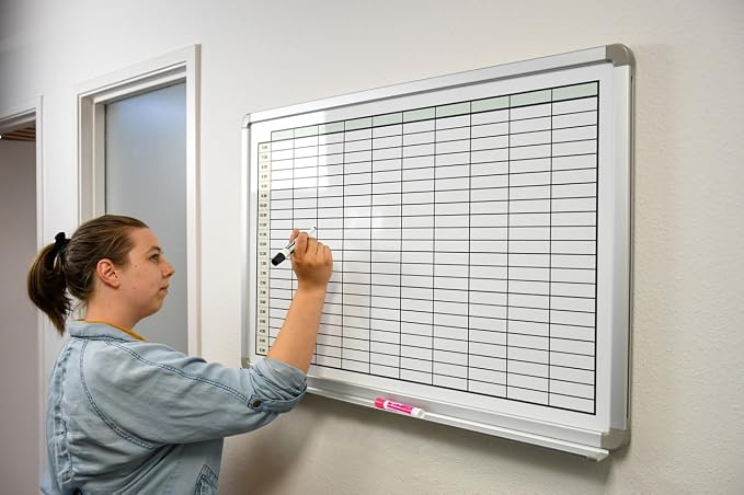 30 Minute Schedule with Color Whiteboard 60" x 40" - Image 3