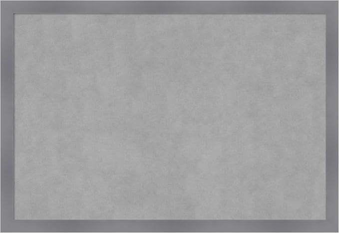 Amanti Art Grey Framed Magnetic Board 26x38 Large Vision Board by AmantiArt