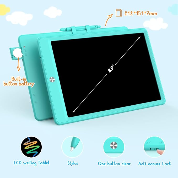 BUKEBU Toddler Toys for 3-6 Years Old Girls Boys, LCD Writing Tablet 8.5 Inch - Image 2