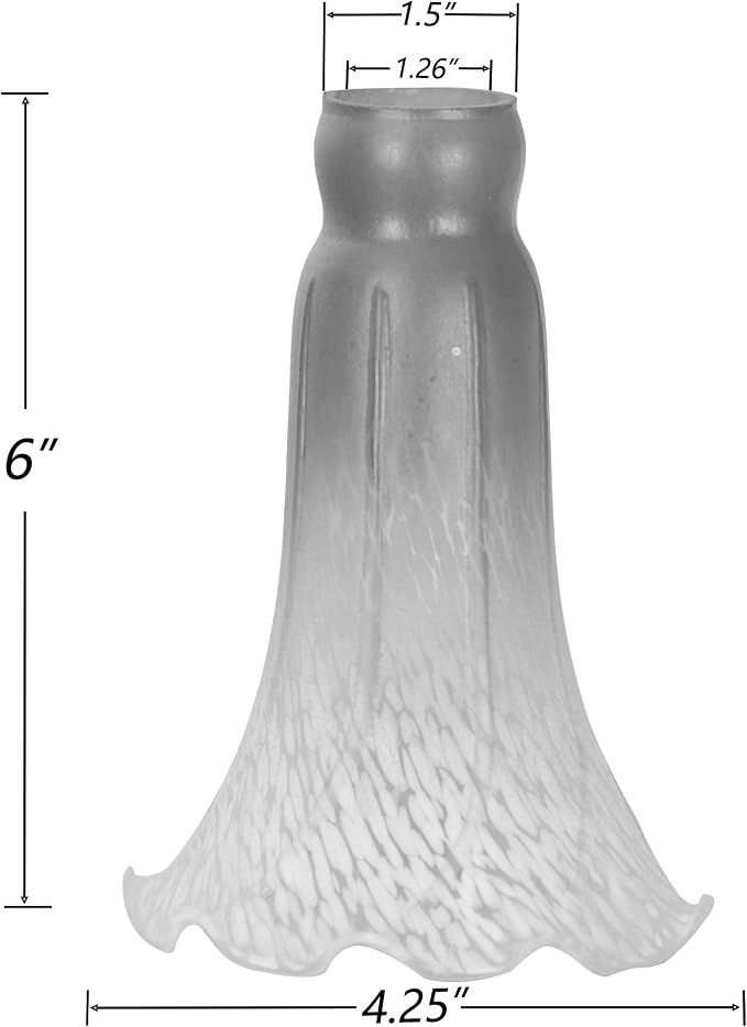 Bieye LS17 Lily Flower Blown Glass Lampshade - Image 3