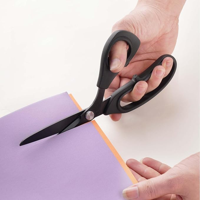 Zicolu 10 inch Black Office Scissors All Purpose, Sewing Scissors - Image 2