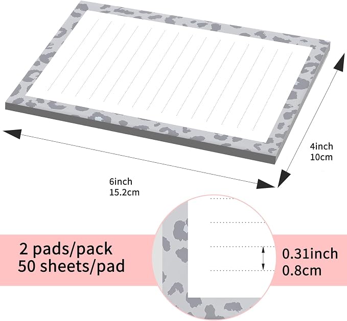 SXboxing Sticky Notes 4X6 Inches, 2 Pack Large Cute Self-Stick Pads, Bright - Image 4