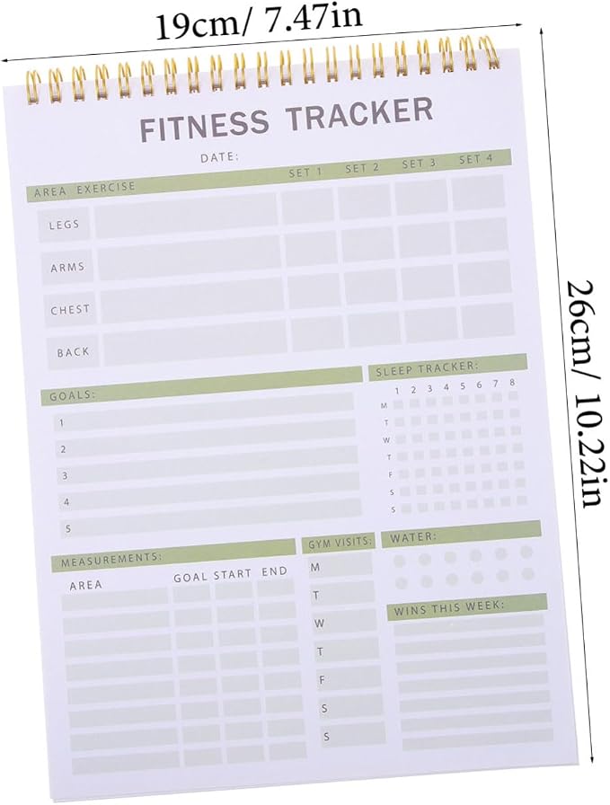 Mipcase Fitness Agenda Notebook Portable Workout Log - Image 2