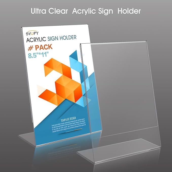 SVOPY Acrylic Sign Stand Holder - Image 3