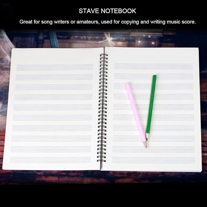 10 Pcs Music Notebook, Music Staff Notebook, 50 Sheets/100 Pages Blank Sheet - Image 5