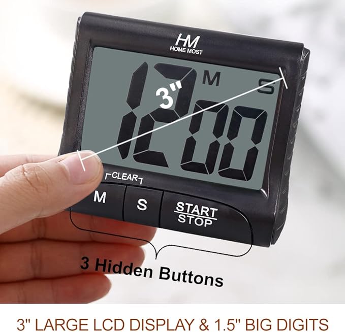 HOME MOST 3" Large Display Kitchen Timer - Image 2