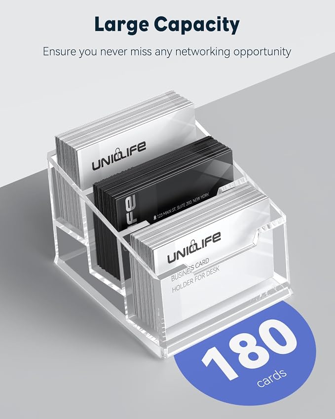 Uniclife Acrylic Business Card Holder - Image 4