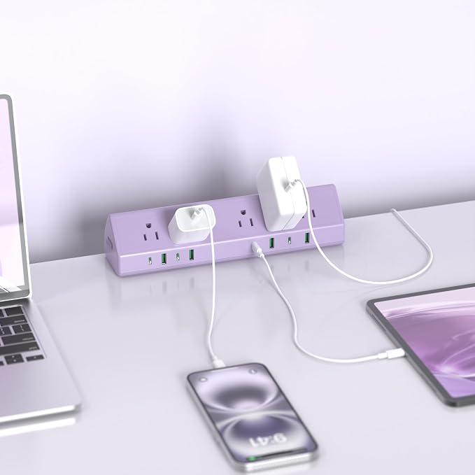 Jgstkcity Desk Clamp Power Strip, 45W Fast Charging Station, 4 USB-C, 4 USB-A - Image 3