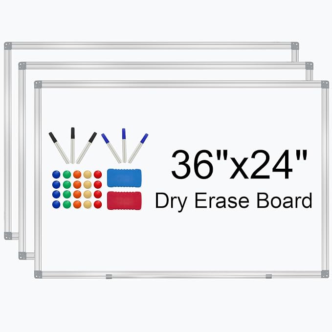 H-Qprobd 3' x 2' Whiteboard Dry Erase White Board by H-Qprobd
