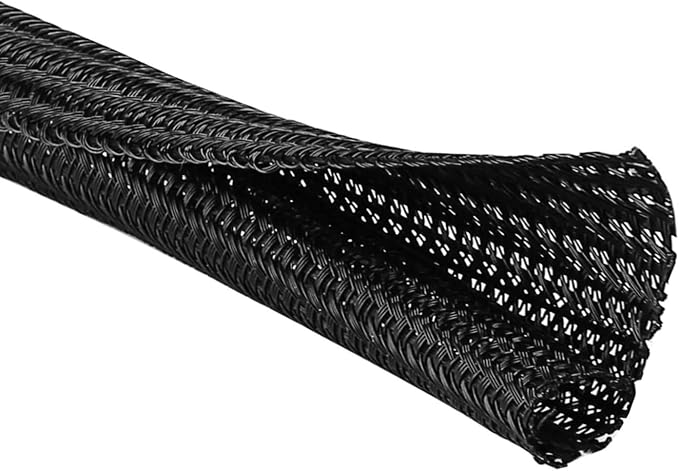 QCSIW 1/2"-10ft*2pcs Black/White Cable Sleeve by QCSIW