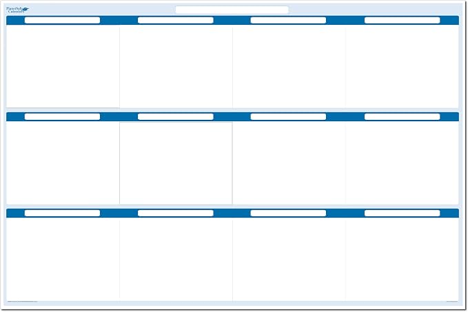 Sky Blue 12 Section Task, Objective and Goals Planning System Horizontal 24" - Image 2