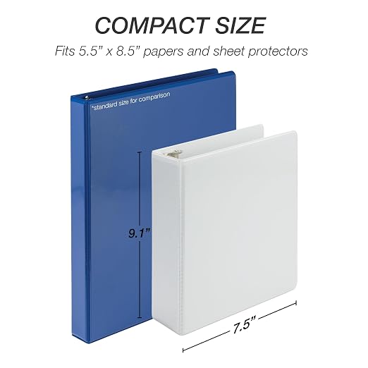 Samsill Economy 2 Inch Mini 3 Ring Binder, Made in The USA, 9.1" x 8.5" Round - Image 5