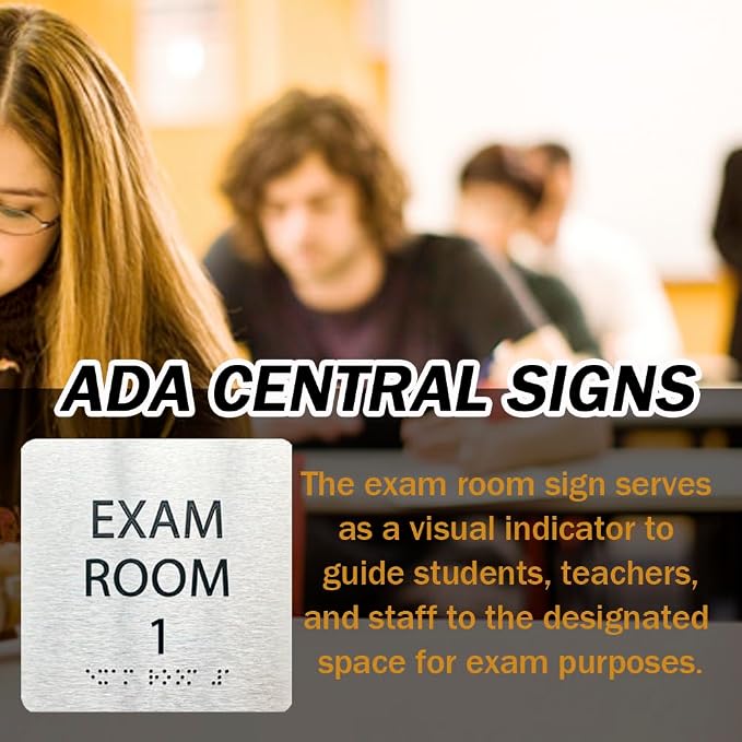 Exam Room Sign 6" x 6" Numbers 1-5 - Image 6