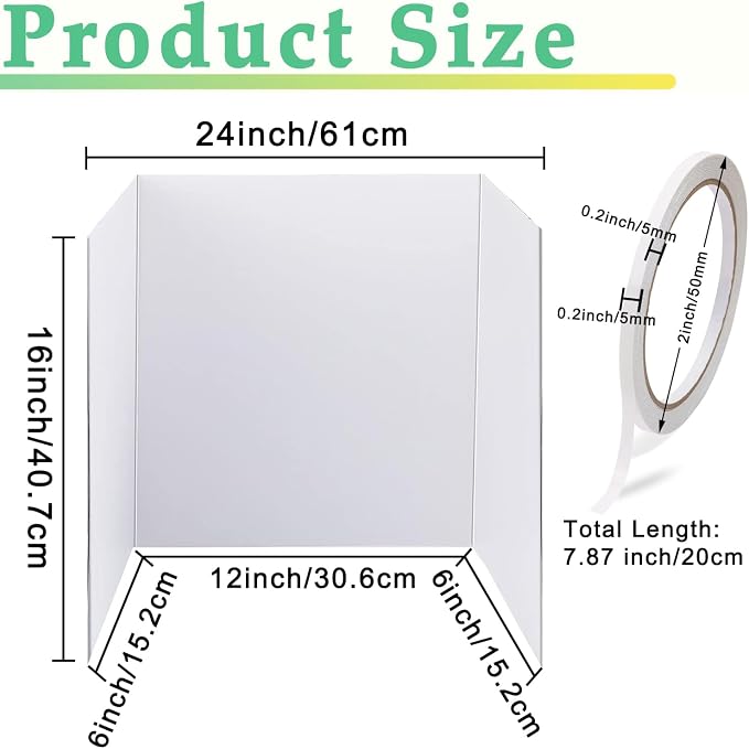 3 Pack Medium Trifold Poster Board, 24 x 16inches Poster Board - Image 2