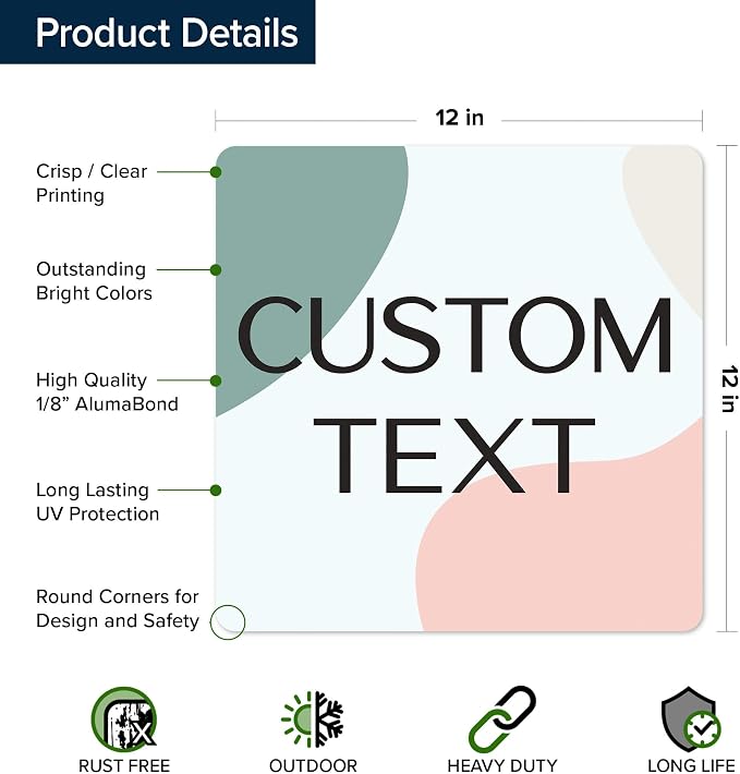 Custom Sign, Custom Street Sign, 11 Font Colors, 13 Font Styles, 4 Hole Options - Image 6