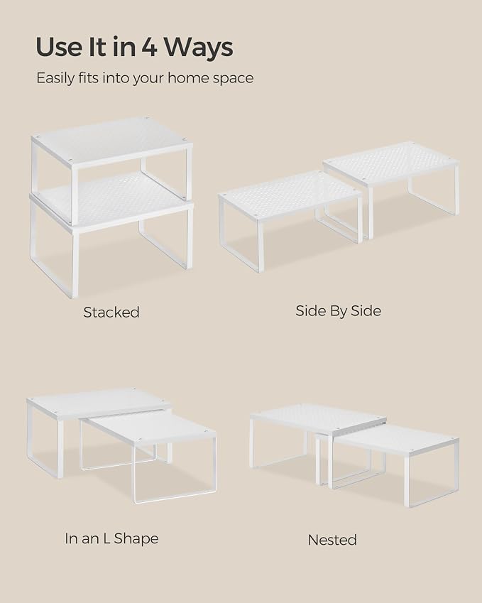 SONGMICS Spice Racks, Countertop Organizers, Shelf Risers, Expandable - Image 7