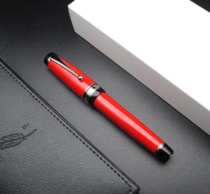 xixixiaozhu Metal Big Fountain Pen Set Medium Nib 0.7mm, Includes Ink Refill - Image 8