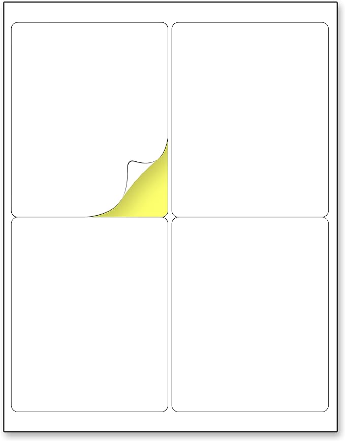 200 Sheets, Large White Labels Stickers by TownStix