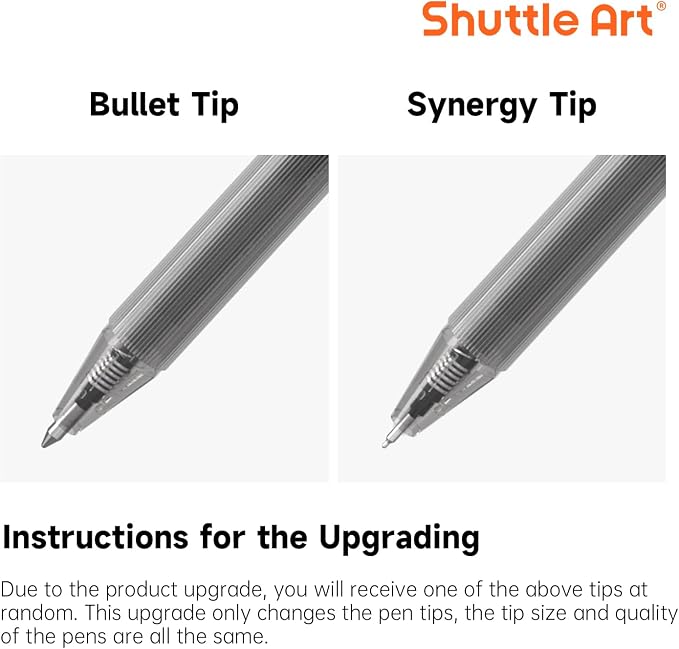 Shuttle Art Black Gel Pens, Ink Glide Series 15 Pack Retractable 0.5mm Fine - Image 9