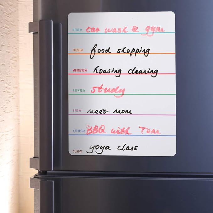 Outus 2 Pieces Magnetic Weekly Dry Erase Boards Erasable Weekly Calendars - Image 5
