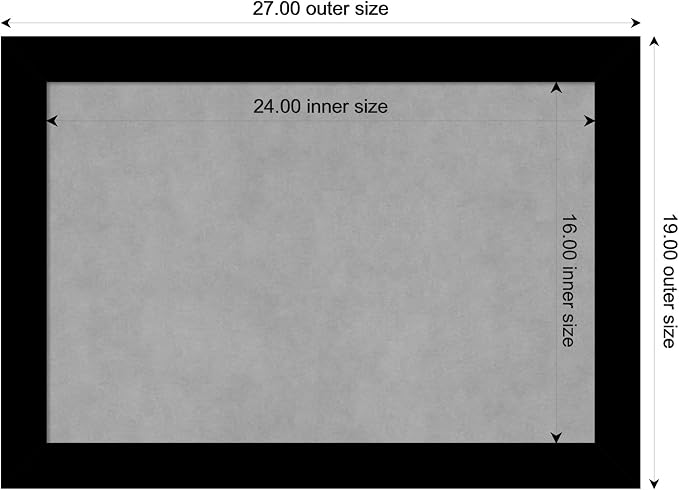 Amanti Art Black Framed Magnetic Board 19x27 Medium Vision Board - Image 4