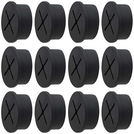 Desk Grommet, 1 Inch Flexible Rubber Grommets, Silicone Cable Cord Grommet Wire by KITANIS