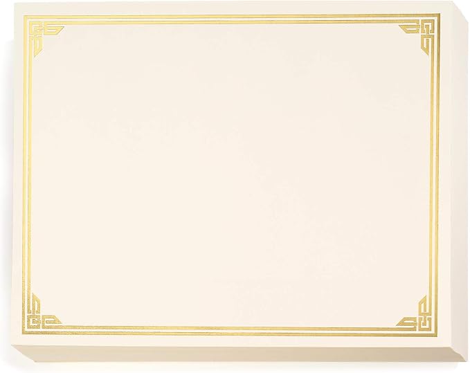 PaperDirect Gold on Cream Classic Specialty Certificates, 8½ x11, Foil Accents by PaperDirect