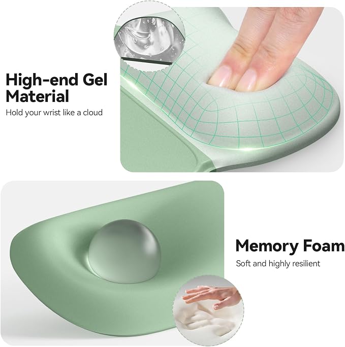 TECKNET Gel Mouse Pad with Wrist Rest, 3 in 1 Keyboard Wrist Rest - Image 3