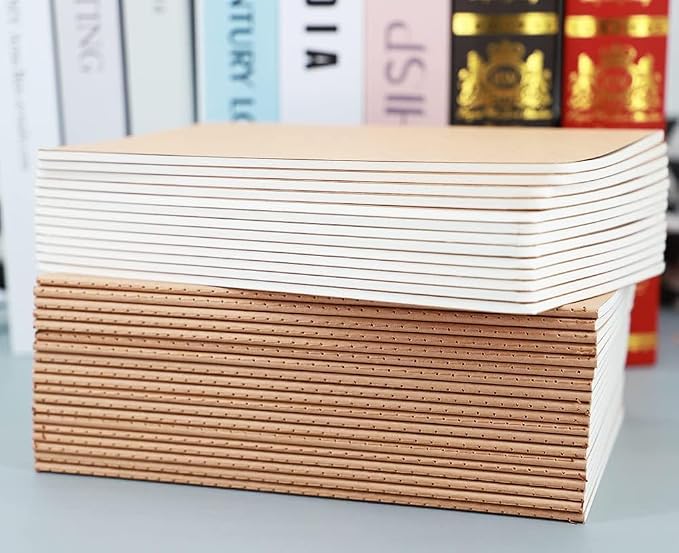 24 Pack A5 Kraft Notebook Journals - Image 3