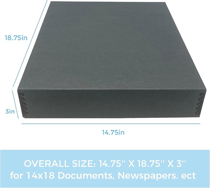 Lineco Museum Archival Storage Box, 14.75x18.75x3 in. Drop Front Design. - Image 2