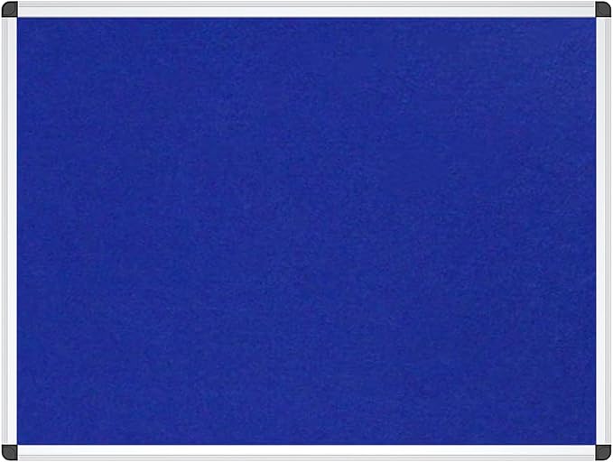 VIZ-PRO Notice Board Felt Blue, 36 X 24 Inches - Image 2