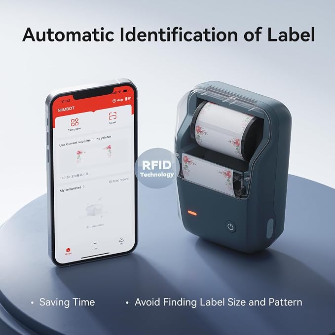 NIIMBOT B1 Label Maker with Tapes, 2 Inch Portable Thermal Label Printer - Image 8