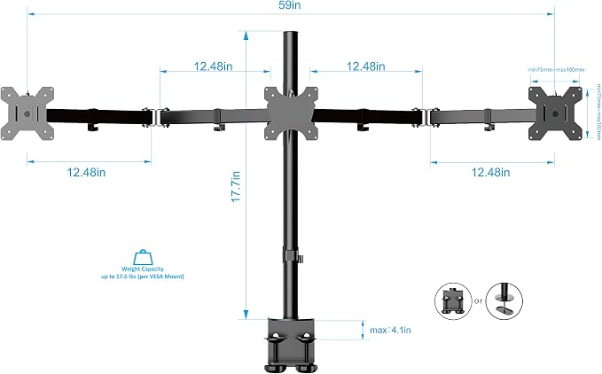 Rocelco 46" Large Height Adjustable Standing Desk Converter - Image 5