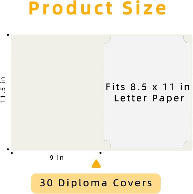 HAUTOCO 30 Packs Certificate Holders, Cream Color Diploma Folders Certificate - Image 2