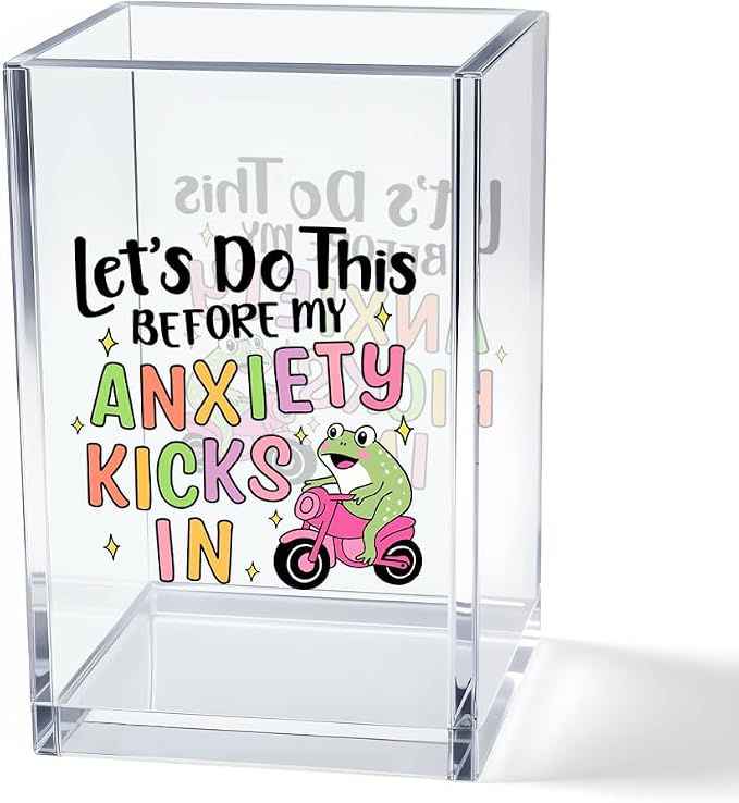 Vgrti Let’s Do This Before My Anxiety Kicks in Acrylic Cosmetic Pencil Pen by Unknown