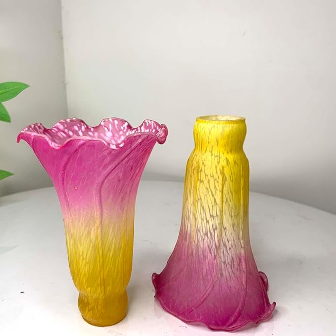Bieye LS12 Lily Flower Blown Glass Lampshade - Image 5