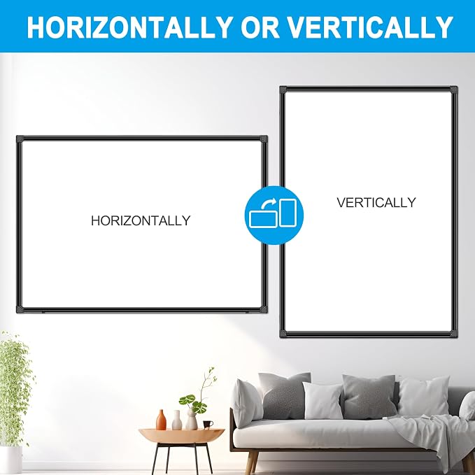 H-Qprobd 40"x30" Magnetic White Board Dry Erase Wall Mount Whiteboard - Image 5