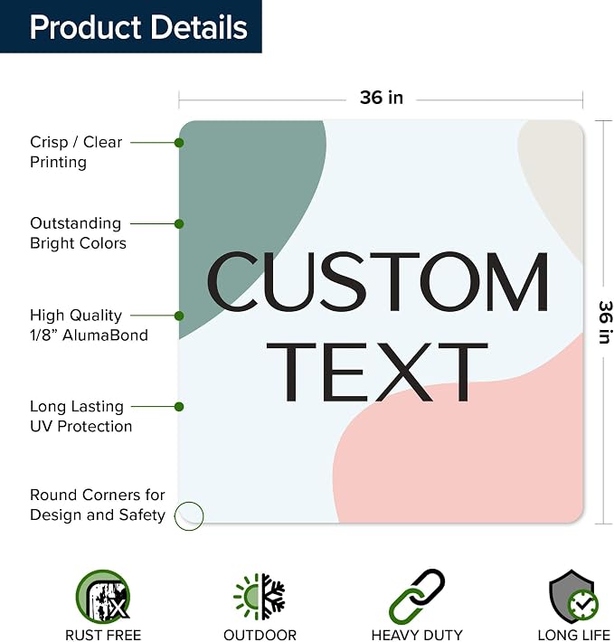 Custom Sign, Custom Street Sign, 11 Font Colors, 13 Font Styles, 4 Hole Options - Image 6