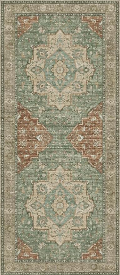 GENIMO Runner Rug 2'6"x8 Machine Washable Non Slip Vintage Hallway Runner Rug - Image 8