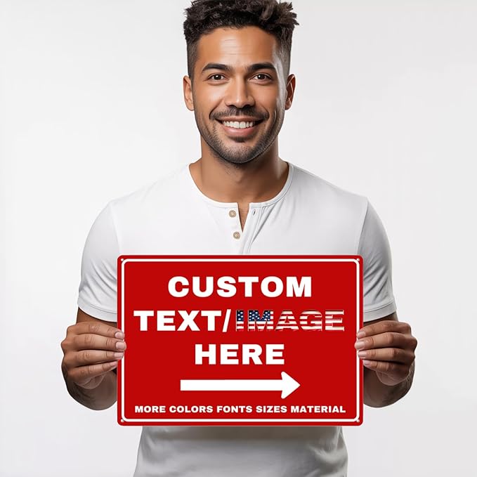 Custom Directional Arrow Sign Large, Glow in the Dark/Reflective Option - Image 2