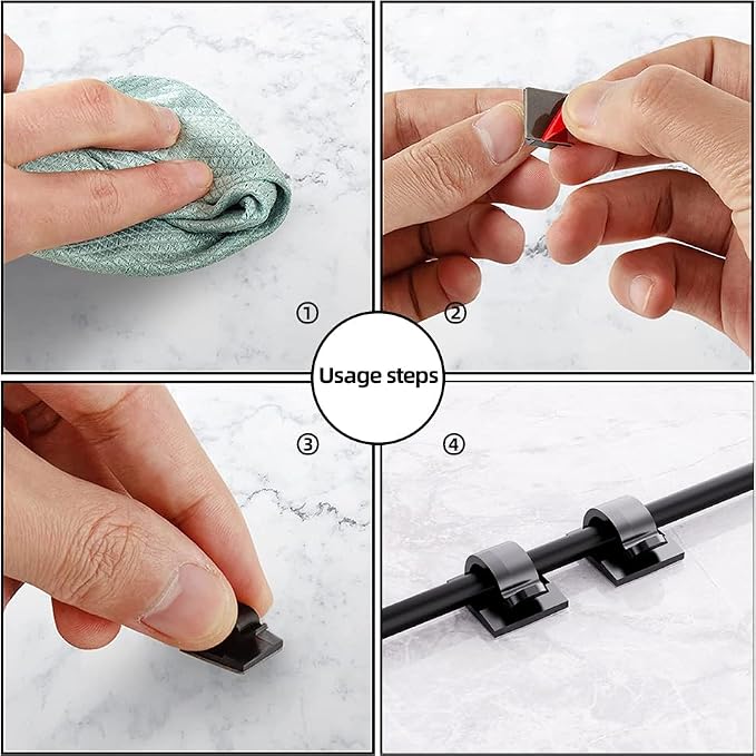 ITUGOU 100 PCS Cable Clips Cord Organizer, Wire Holder - Image 8