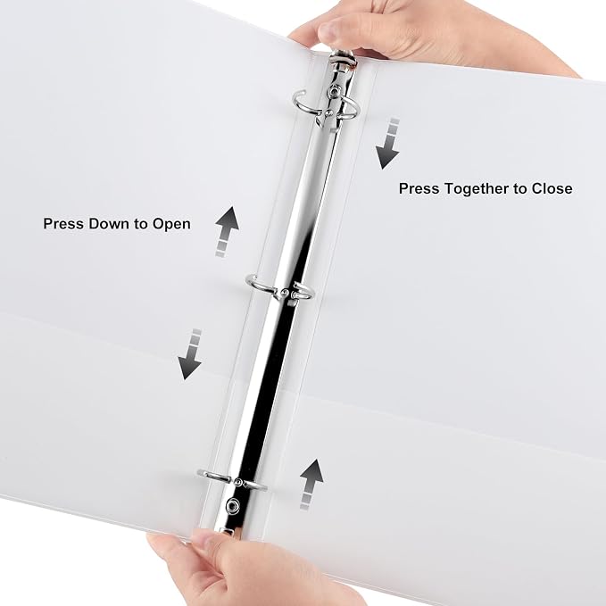 CIXILDTS 2" 3 Ring Binder, Standard 2-inch Round Ring Binder Fit Letter Size - Image 3
