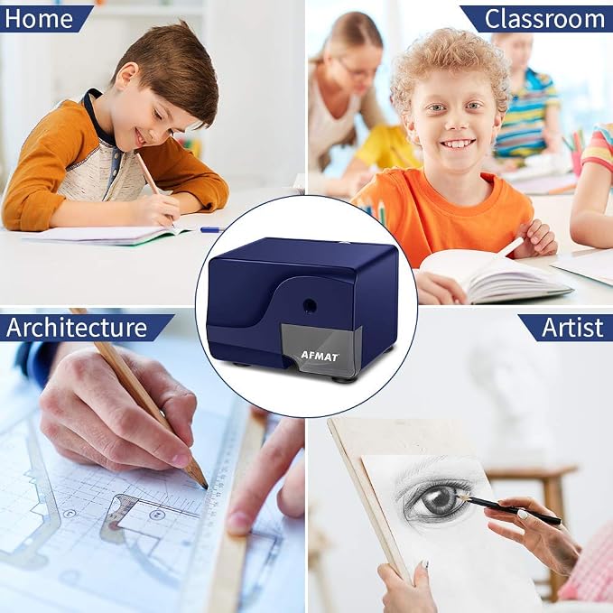 AFMAT Electric Pencil Sharpener Heavy Duty, Colored Pencil Sharpners - Image 6