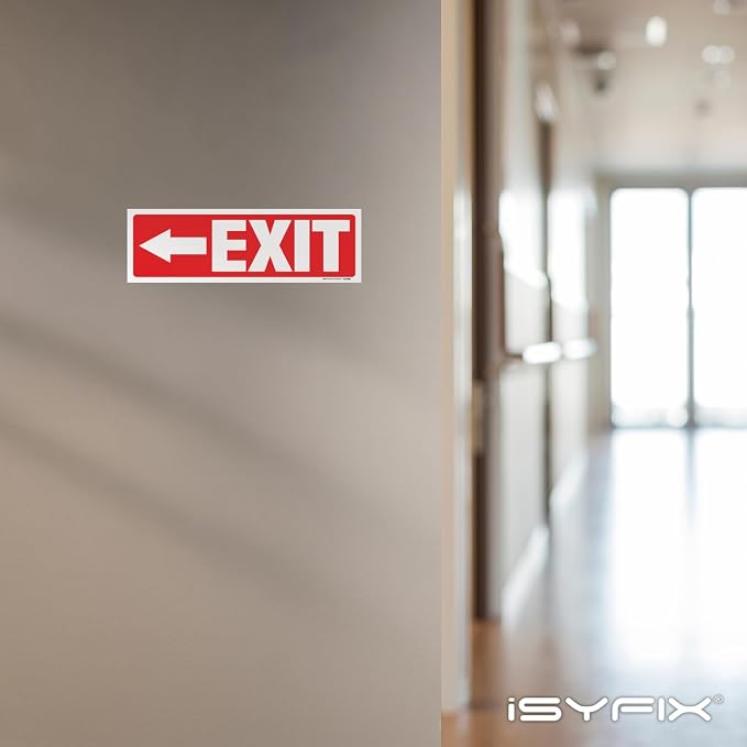 iSYFIX Exit Signs Stickers 12 Pack 12x4 Inch - Image 4