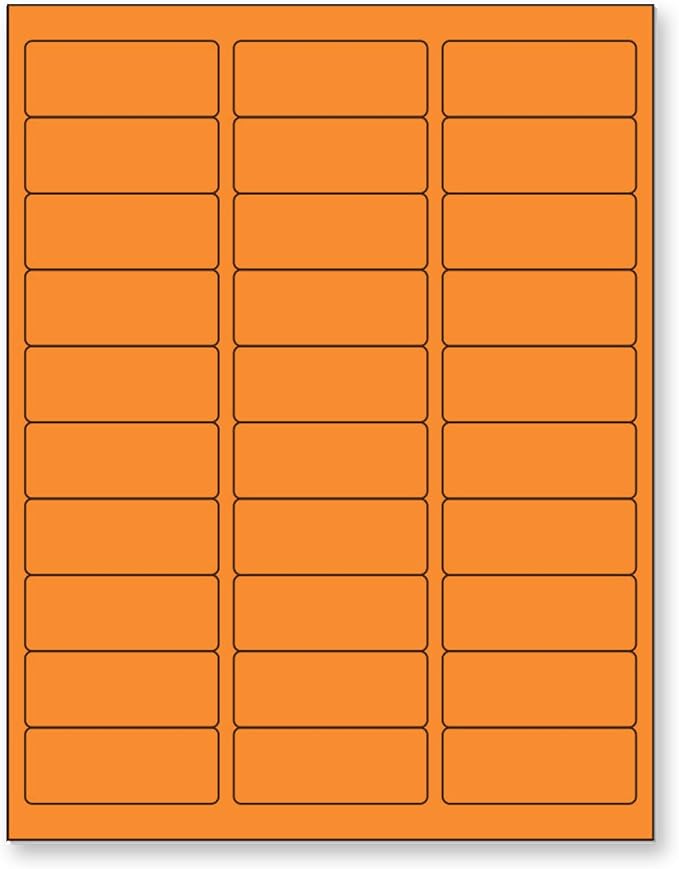 NextDayLabels - 8-1/2 x 11" Neon Color High Light Fluorescent Labels by NextDayLabels