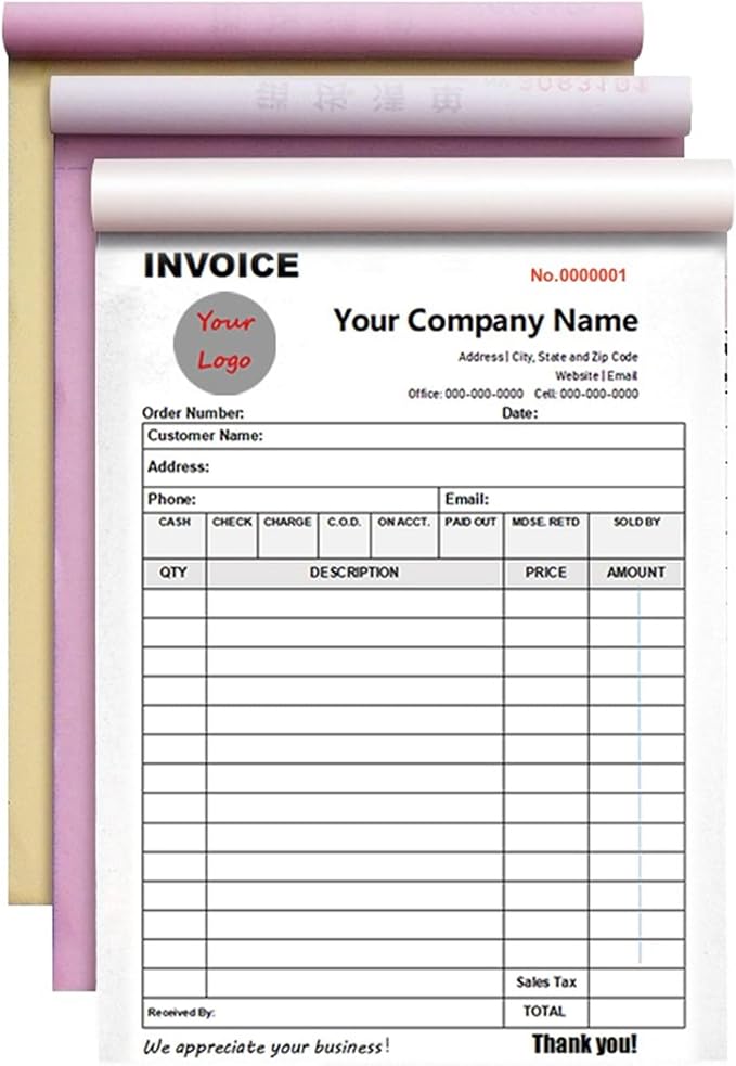 Custom Invoice Book in 3-Part /2-Part Receipt Book - Image 8
