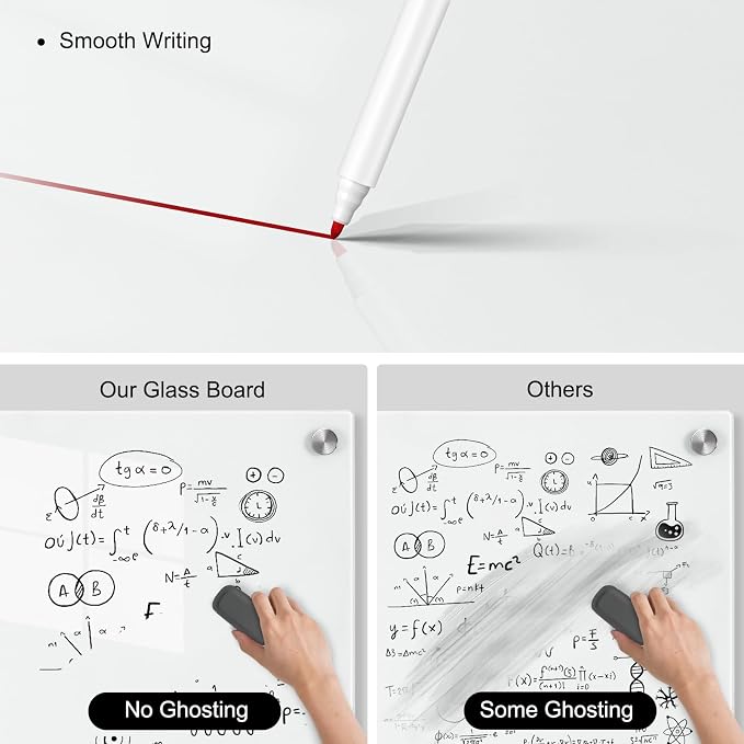 Large Glass Whiteboard, 96 x 48 Inches Magnetic Glass Dry Erase Board - Image 3
