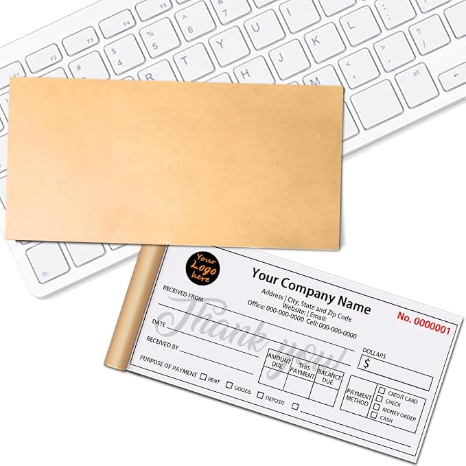 Personalized Invoice Book Custom 2 Part/3 Part Receipt Book Quote Estimate - Image 6