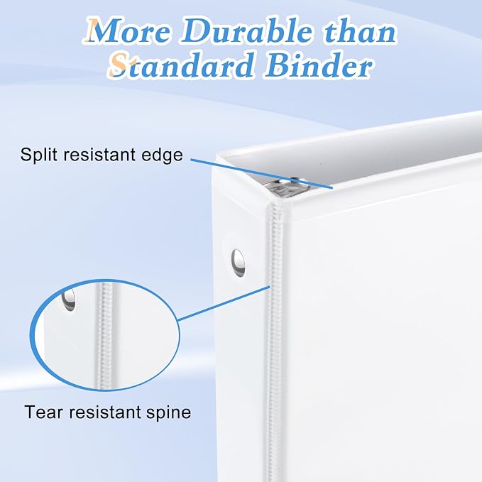 CIXILDTS 2" 3 Ring Binder, Standard 2-inch Round Ring Binder Fit Letter Size - Image 5