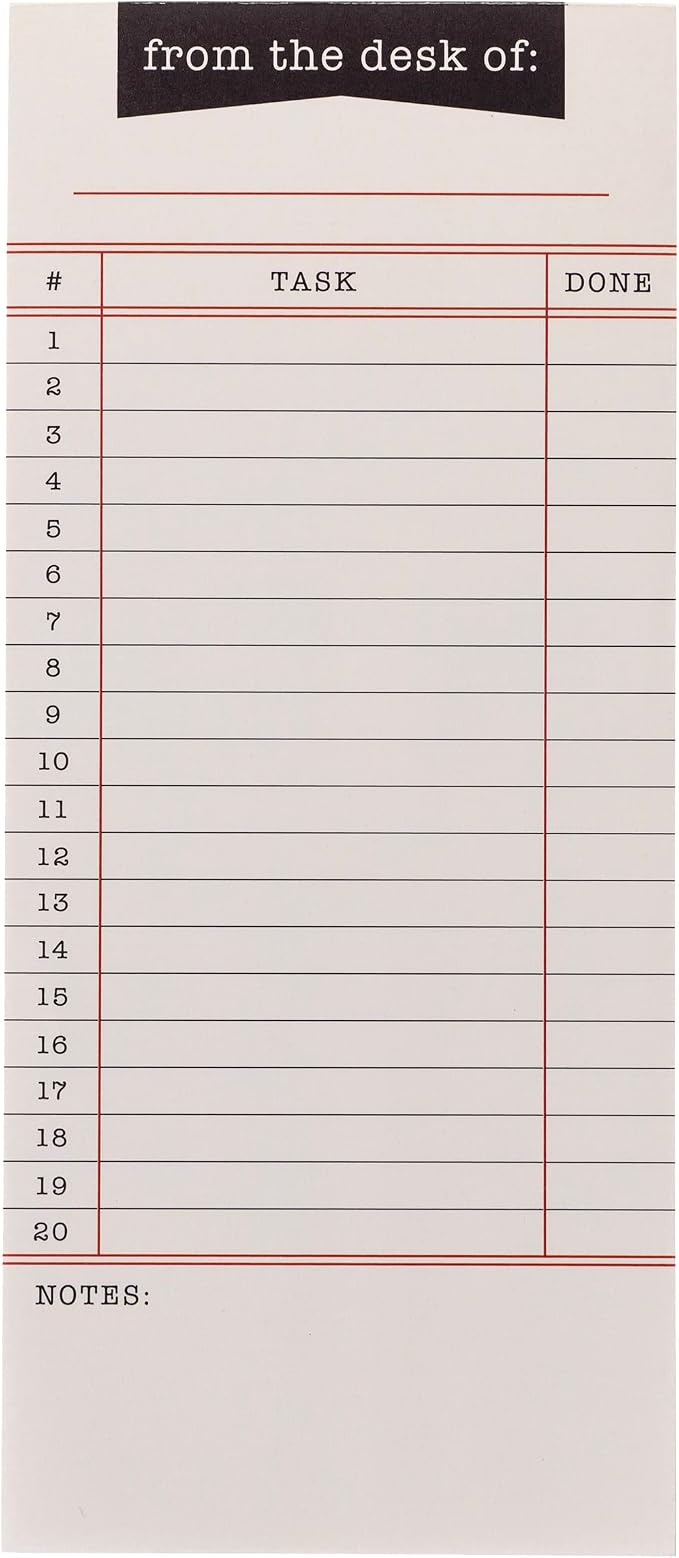 Graphique Library Card Magnetic Notepad | 100 Tear-Away Sheets | Grocery by GraphiquedeFrance